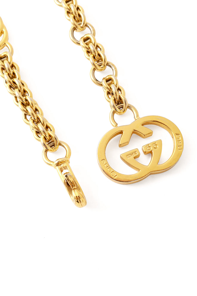 Interlocking GG Chain Belt IIII etching on charm @ Recess LA 