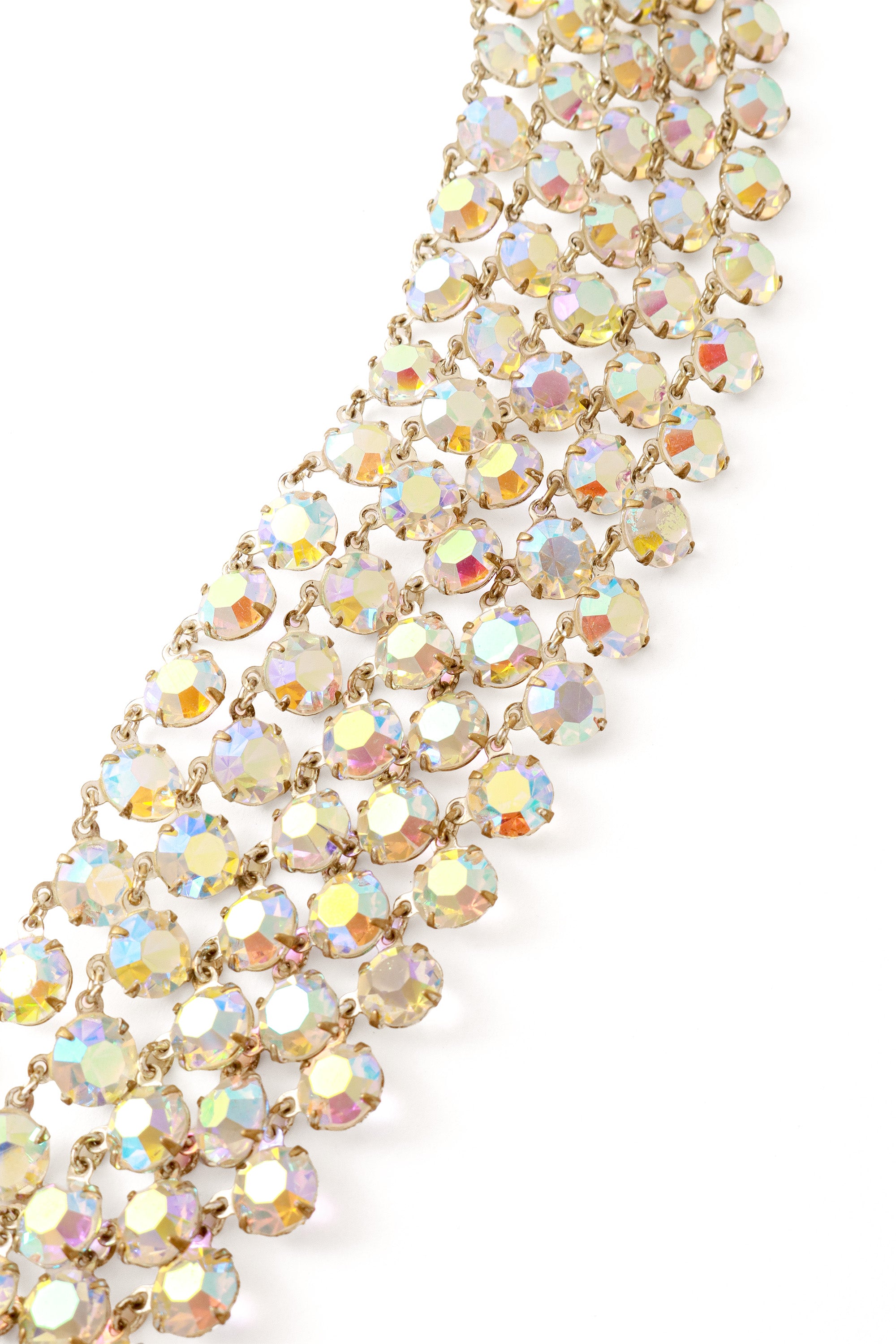 crystal draped necklace close up @ Recess LA