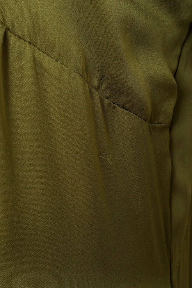 Givenchy Olive Silk Bias Gown snag @ Recess LA