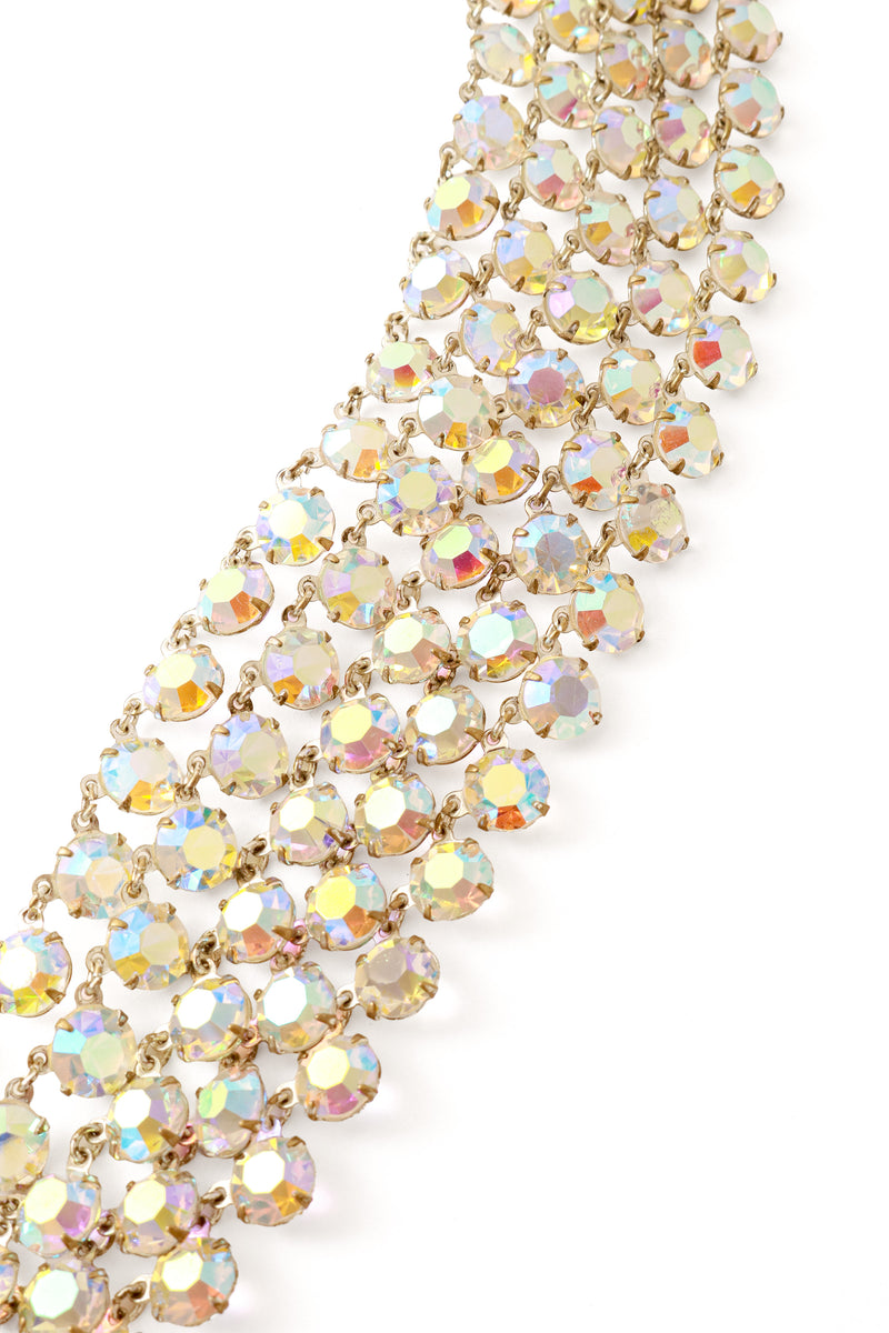 crystal draped necklace close up @ Recess LA