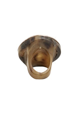 Vintage Hammered Sterling Wood Finish Ring bottom @ Recess LA