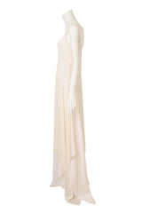 Ivory Silk Bias Gown by Givenchy on mannequin side @ Recess LA