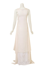 Ivory Silk Bias Gown by Givenchy on mannequin back @ Recess LA