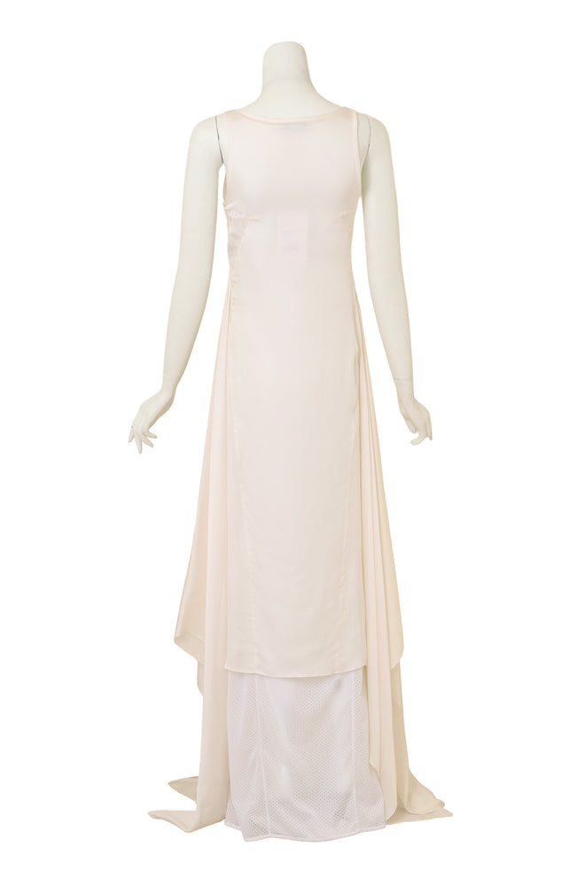 Ivory Silk Bias Gown by Givenchy on mannequin back @ Recess LA