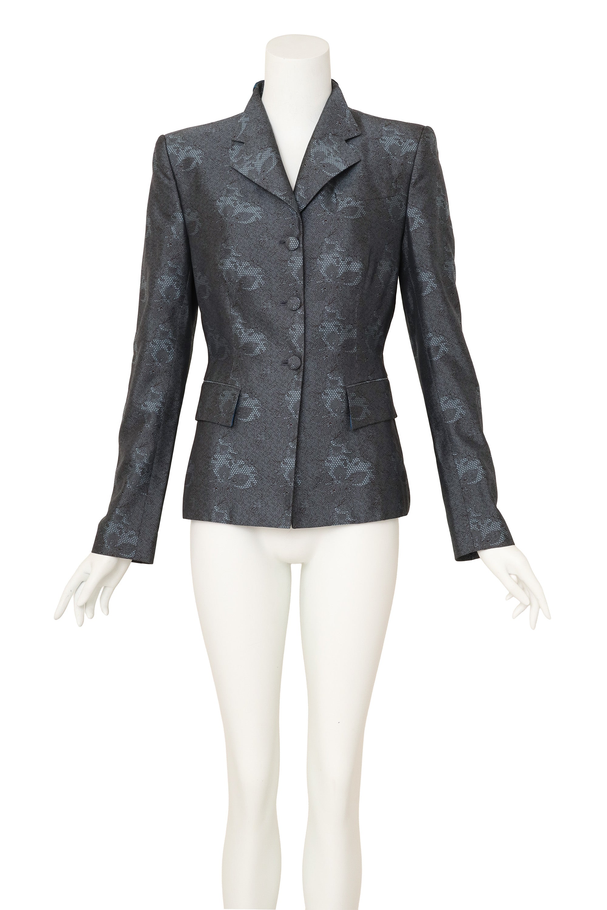 Lace motif blazer by Richard Tyler on mannequin @ Recess LA
