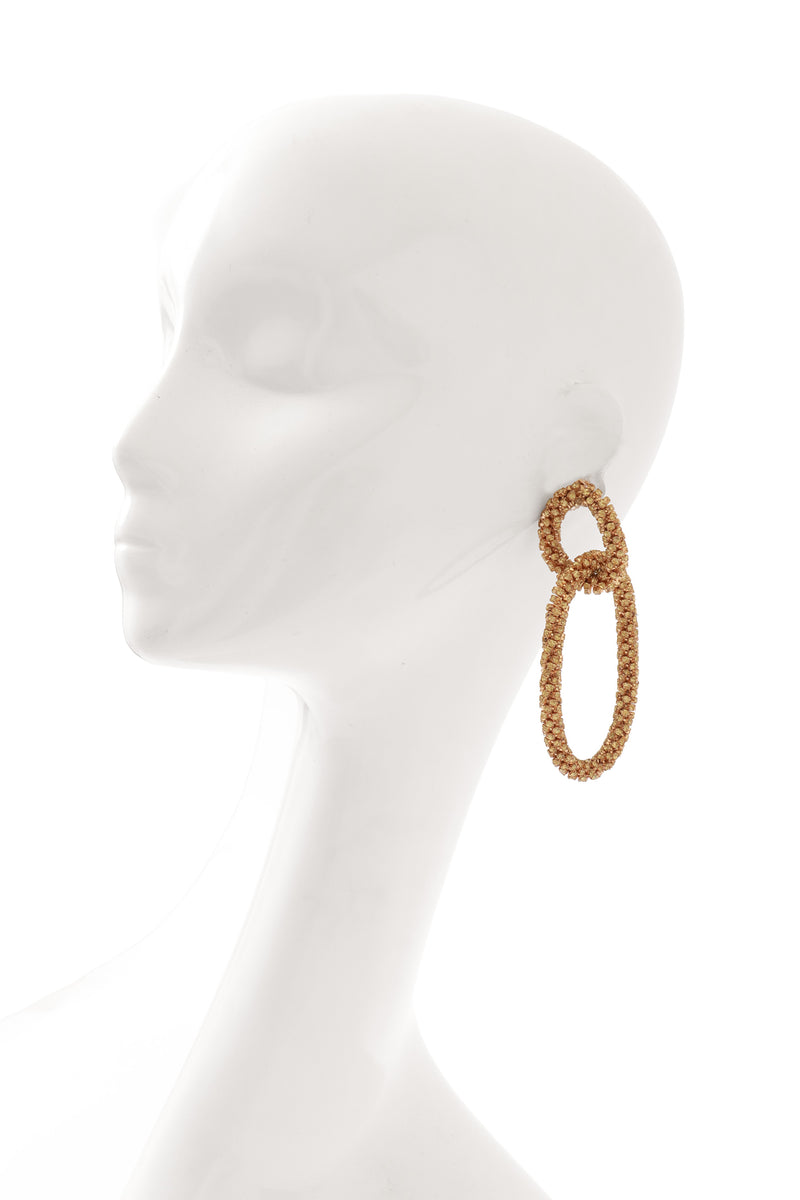 vintage hoop earrings on mannequin @ Recess LA