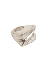Vintage Patricia Von Musulin Sterling Sculptural Wave Ring top @ Recess LA