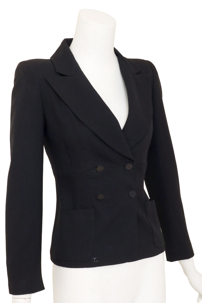 Double Breasted Blazer by Chanel on mannequin close @ Recess LA