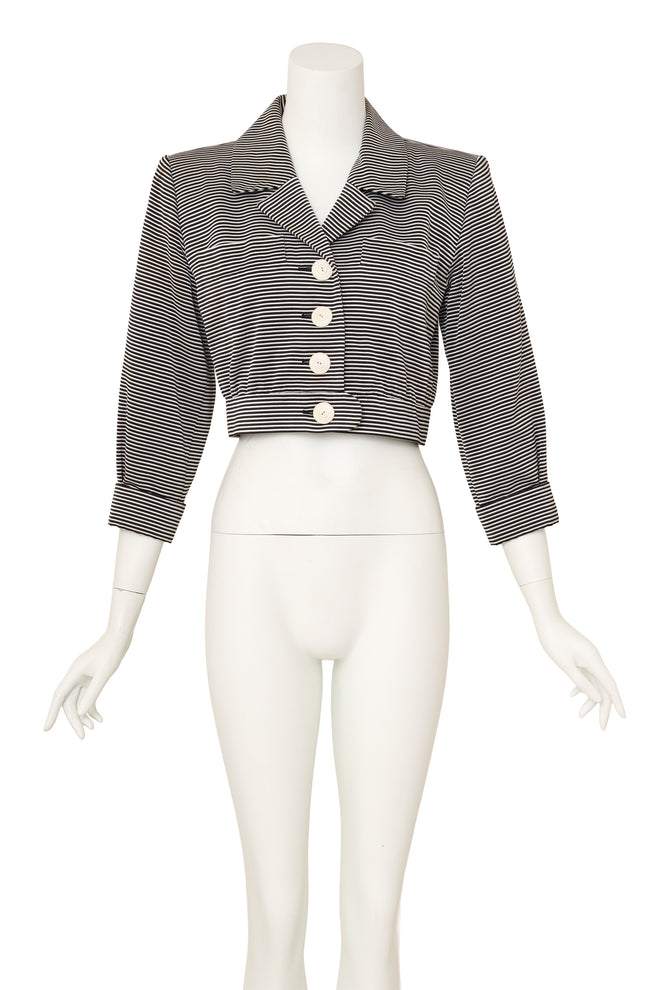 striped jacket by Saint Laurent on mannequin @ Recess LA