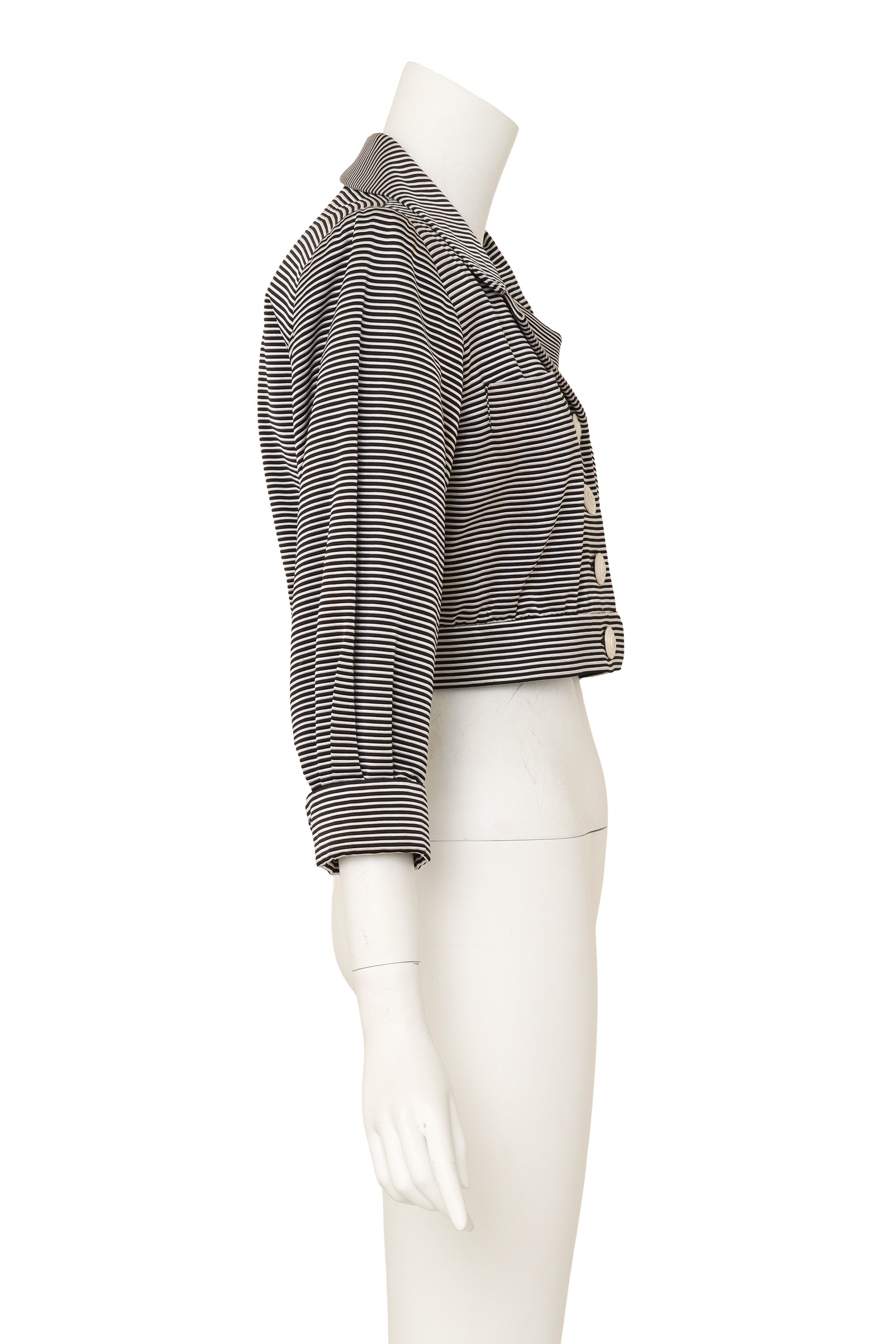 striped jacket by Saint Laurent on mannequin side @ Recess LA