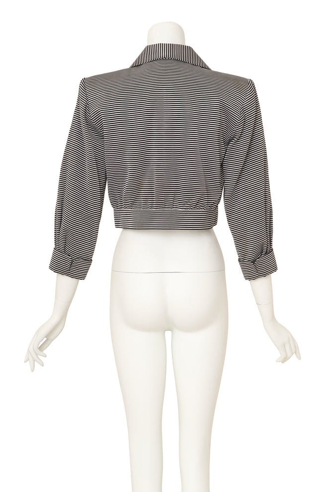 striped jacket by Saint Laurent on mannequin back @ Recess LA