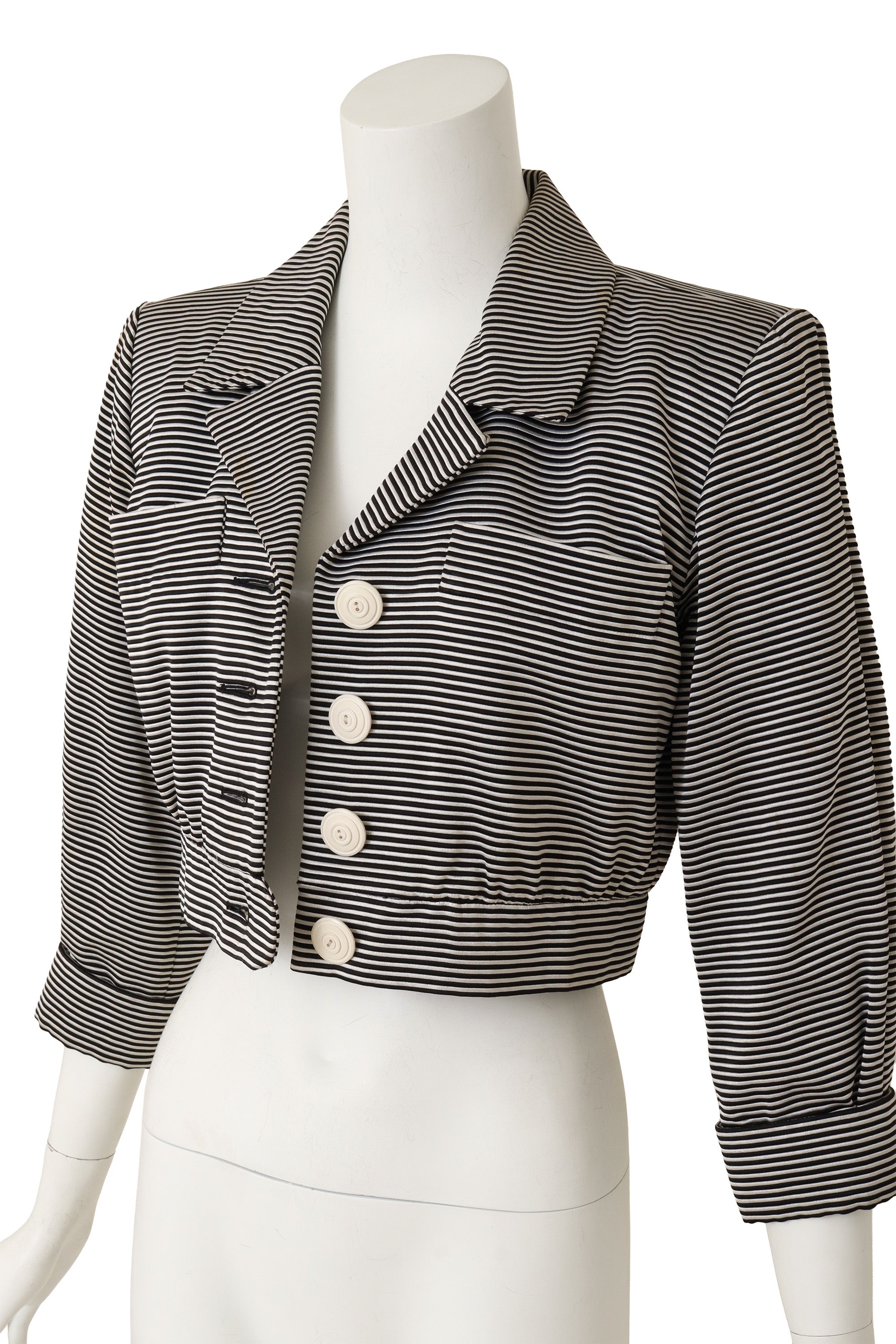 striped jacket by Saint Laurent on mannequin close @ Recess LA