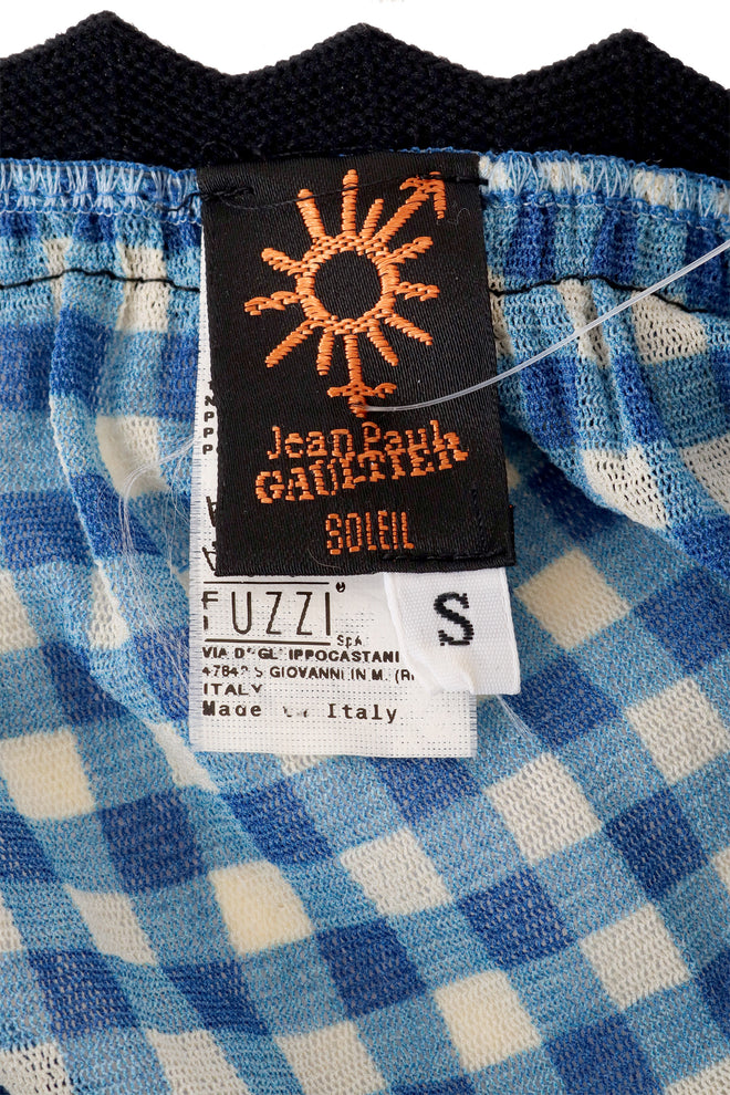 gingham top by Jean Paul Gaultier label @ Recess LA