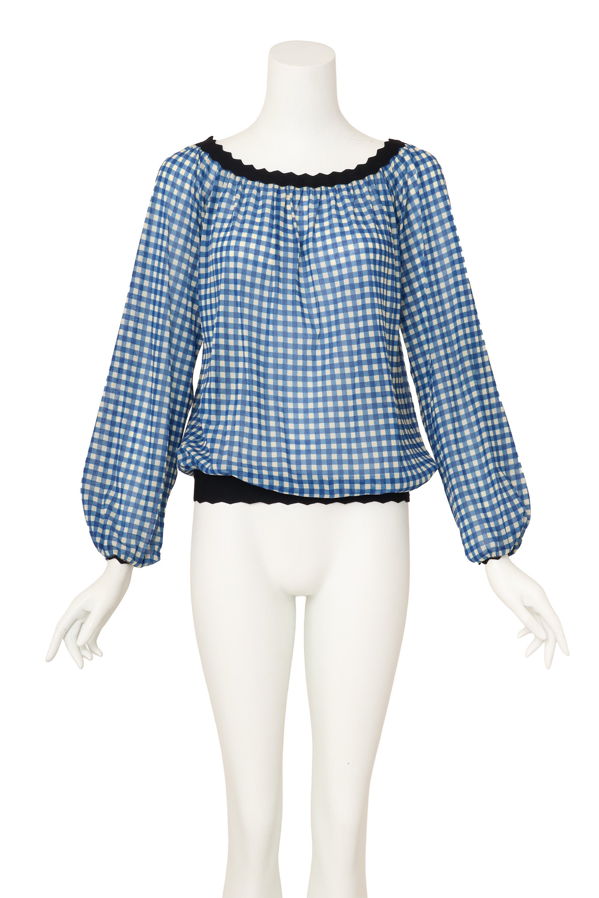 gingham top by Jean Paul Gaultier on mannequin @ Recess LA