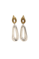 Vintage Sterling Mixed Metal Geo Drop Earrings @ Recess LA