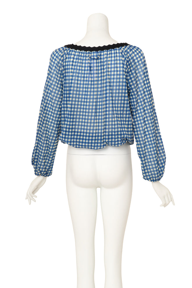 gingham top by Jean Paul Gaultier on mannequin back @ Recess LA
