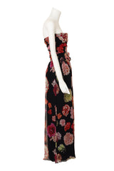 Floral Silk Strapless Gown by Christian Lacroix side mannequin @ Recess LA