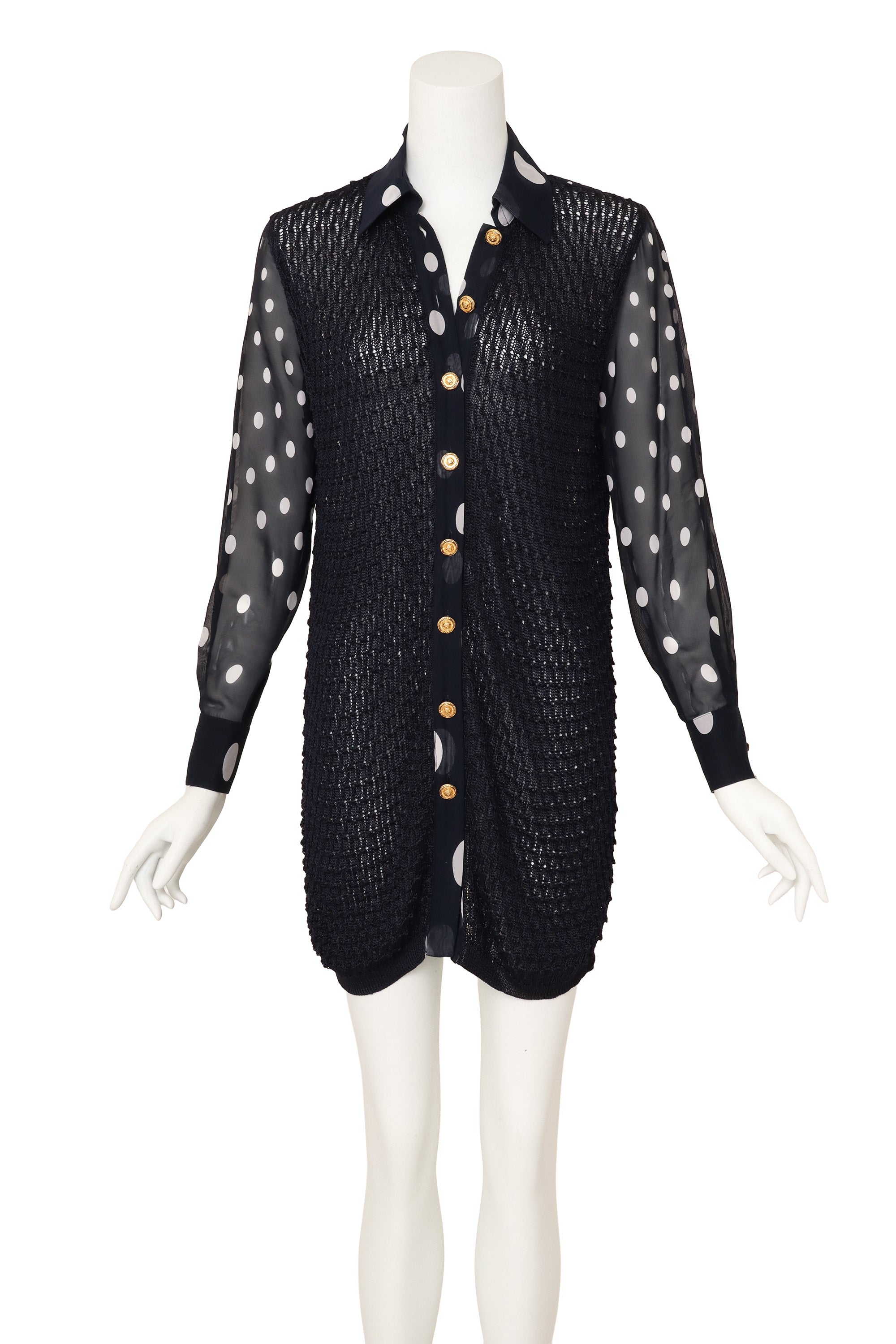 cardigan dress by Gianni Versace on mannequin @ Recess LA
