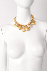 heart charm collar necklace by Carolee on mannequin @ Recess LA
