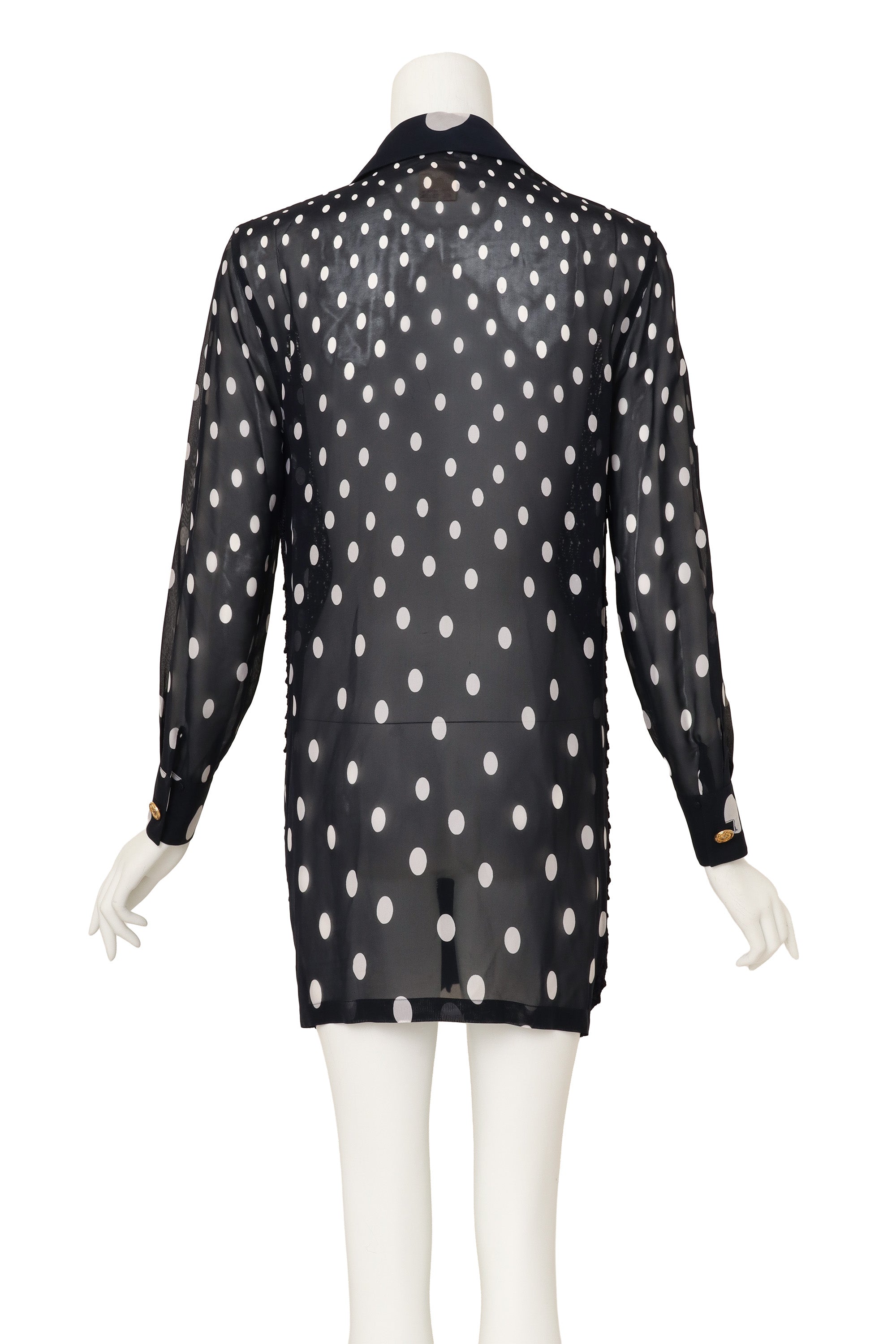 cardigan dress by Gianni Versace on mannequin back @ Recess LA