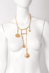 Hammered metal bib necklace on mannequin @ Recess LA