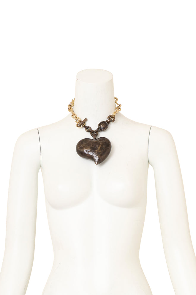 Oversized Heart Charm Necklace by Vivienne Westwood on mannequin @ Recess LA