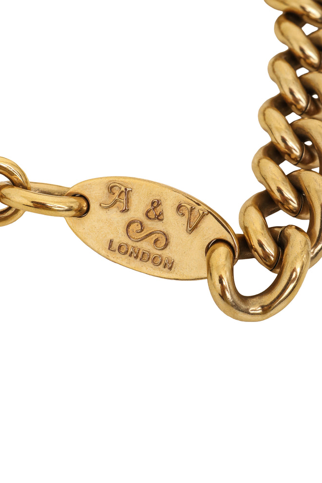 Oversized Heart Charm Necklace by Vivienne Westwood A&V London signature @ Recess LA