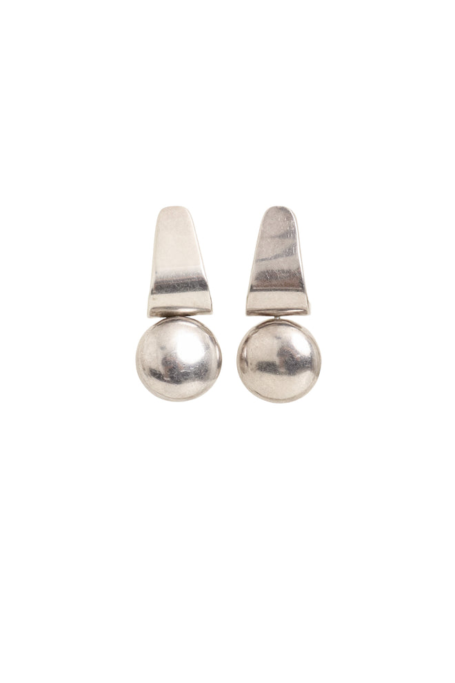 Vintage Sterling Sculptural Ball Drop Earrings @ Recess LA