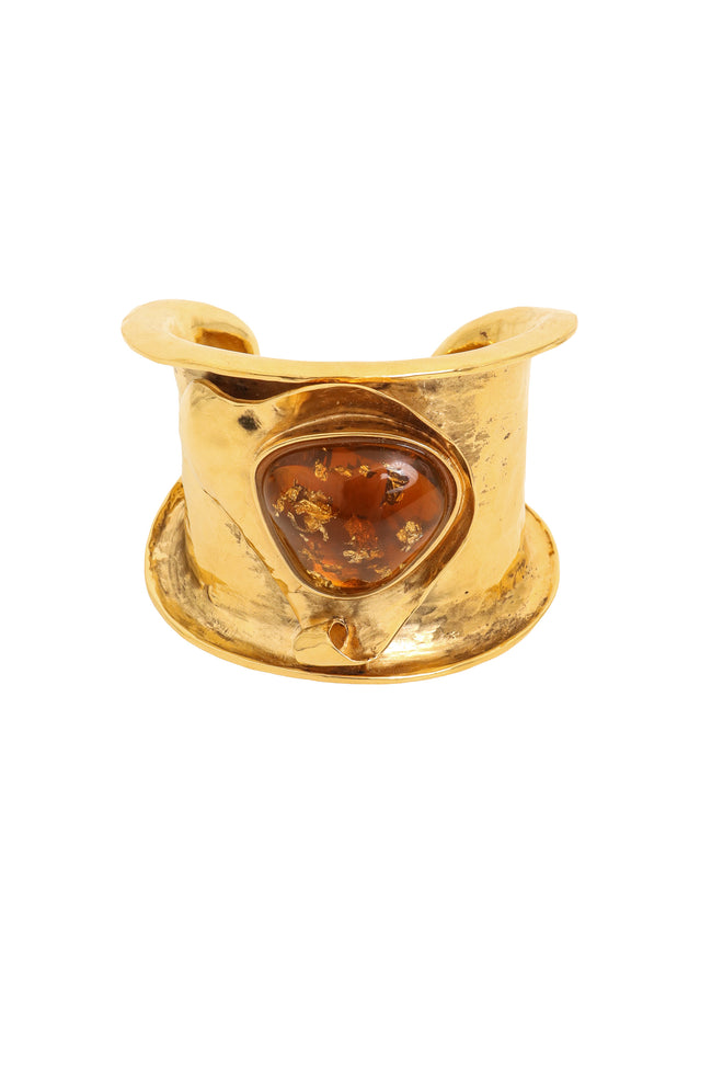 Amber Cabochon Cuff by Yves Saint Laurent @ Recess LA