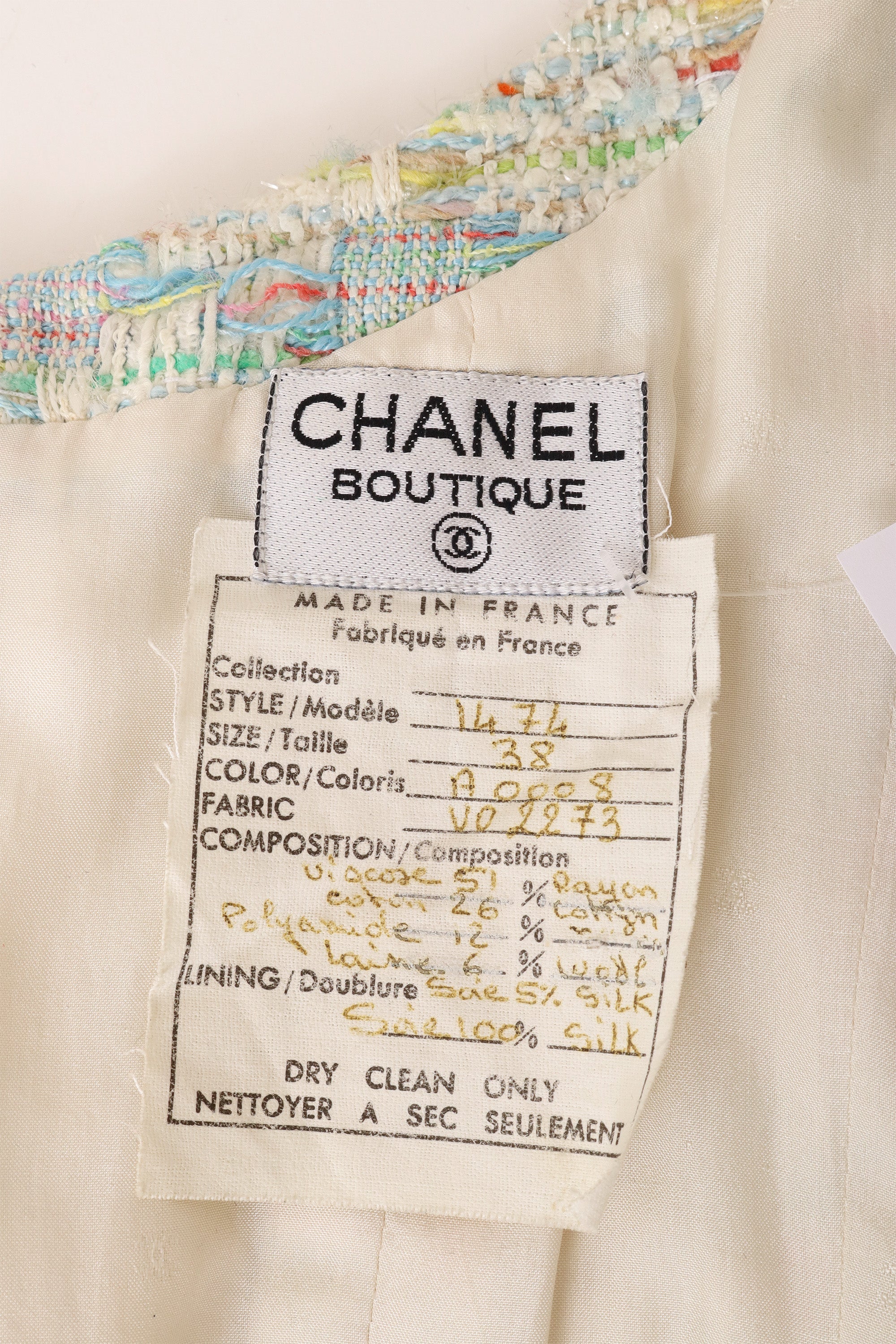 tweed corset top by Chanel label @ Recess LA