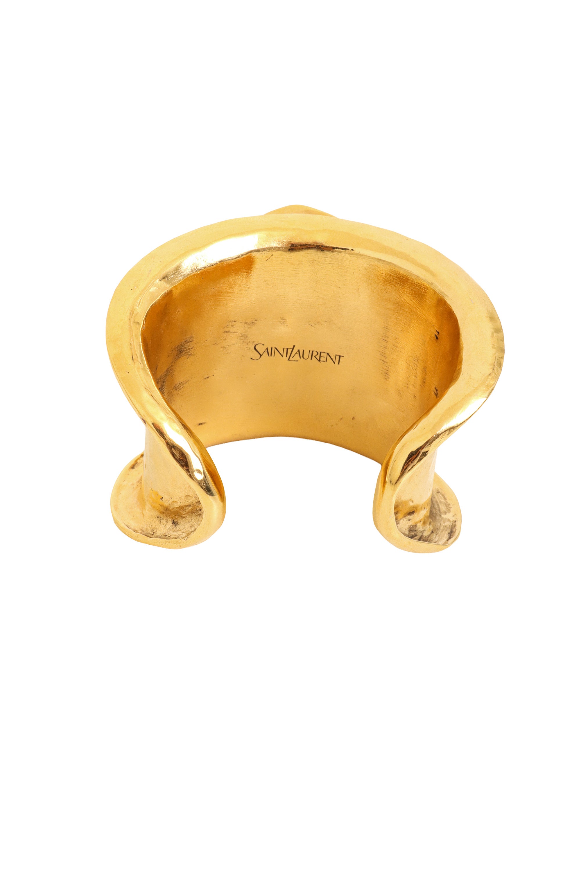 Amber Cabochon Cuff by Yves Saint Laurent signature @ Recess LA