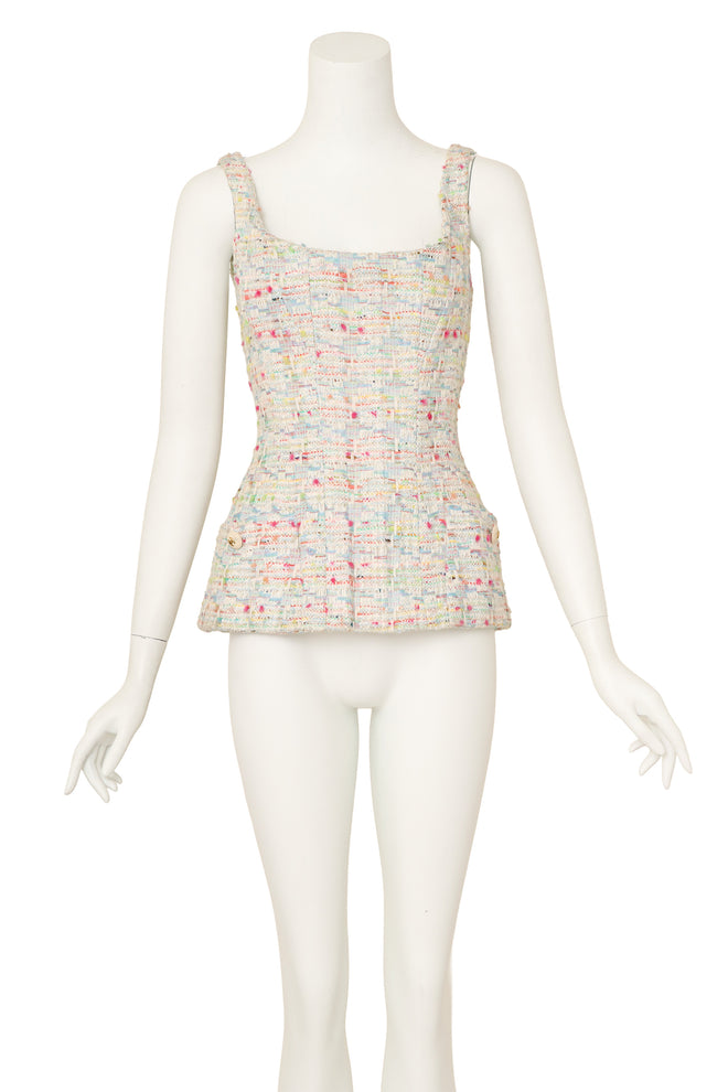 tweed corset top by Chanel on mannequin @ Recess LA