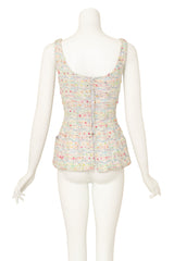 tweed corset top by Chanel on mannequin back @ Recess LA