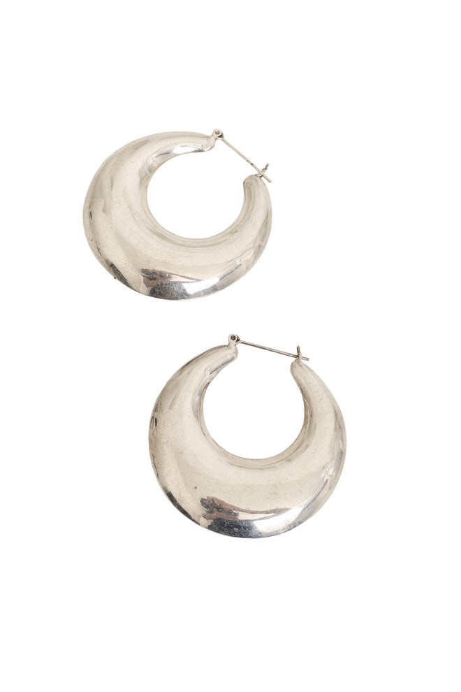 Sterling Doorknocker Hoop Earrings