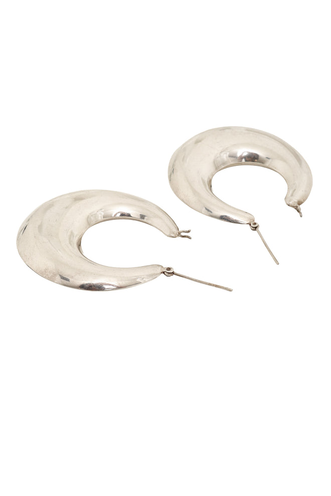 Vintage Doorknocker Hoop Earrings backs open @ Recess LA