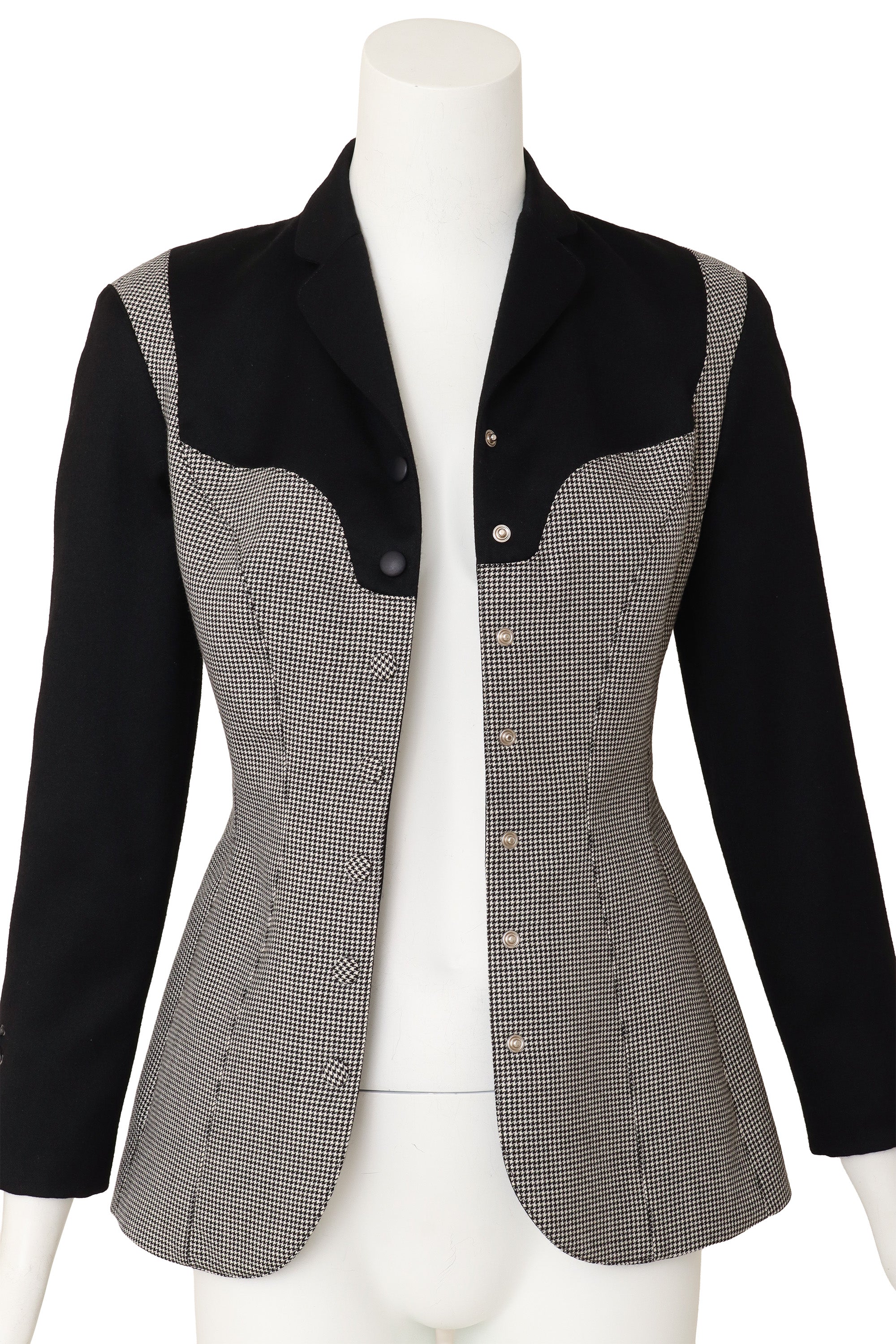 houndstooth jacket by Mugler on mannequin open @ Recess LA