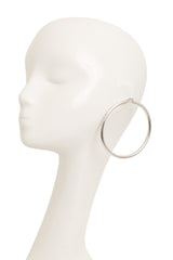 Vintage Sterling Tube Hoop Earrings on mannequin @ Recess LA