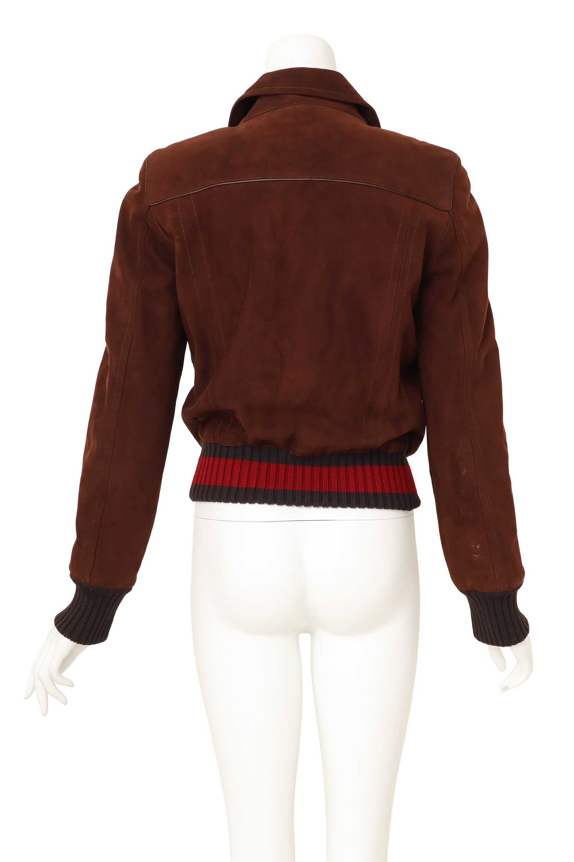 Suede Bomber by Gucci on mannequin back @ Recess LA