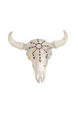 Vintage Elwood Reynolds Sterling Longhorn Skull Brooch @ Recess LA
