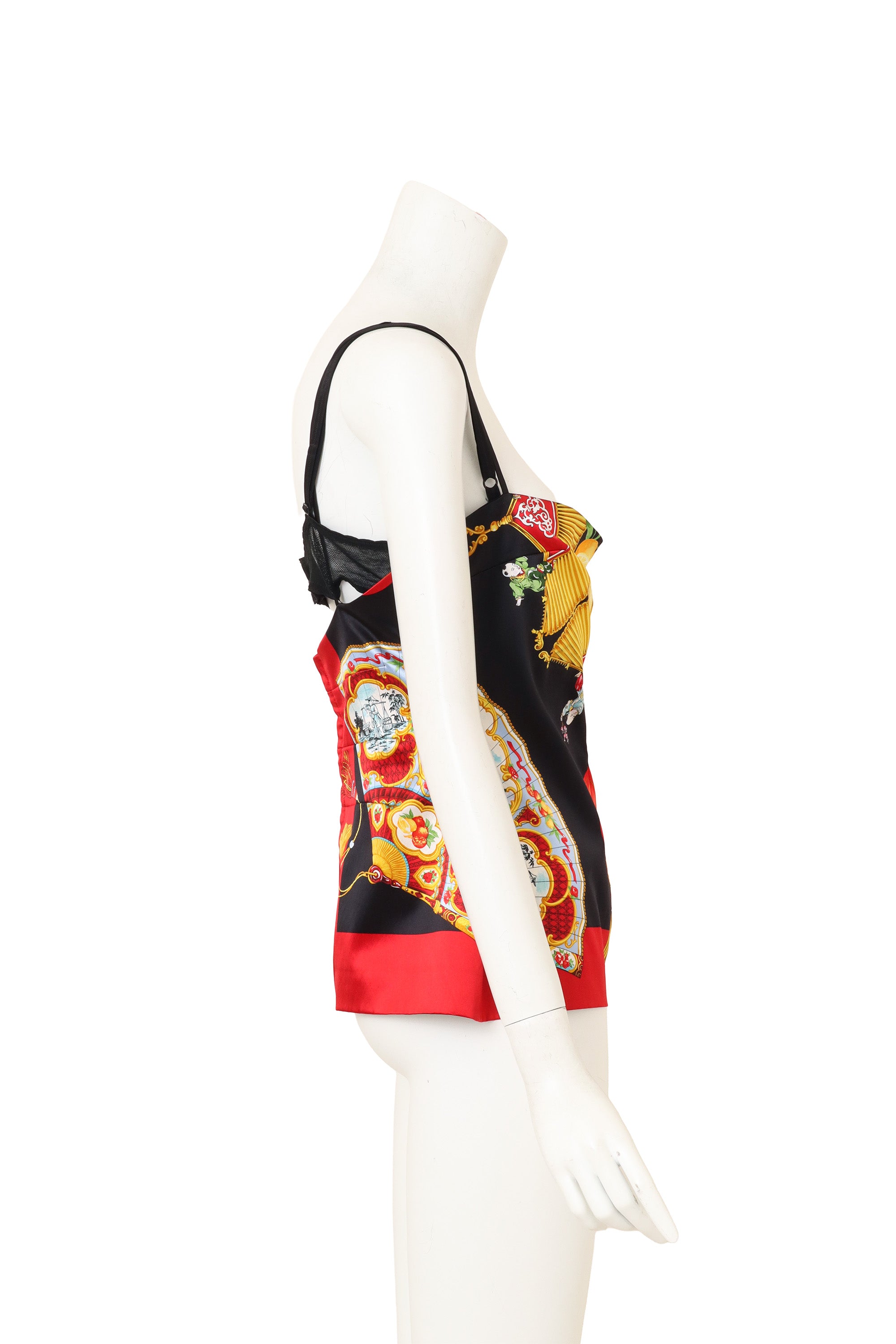 Vintage Lantern Bustier Top by Dolce & Gabbana on mannequin side @ Recess LA