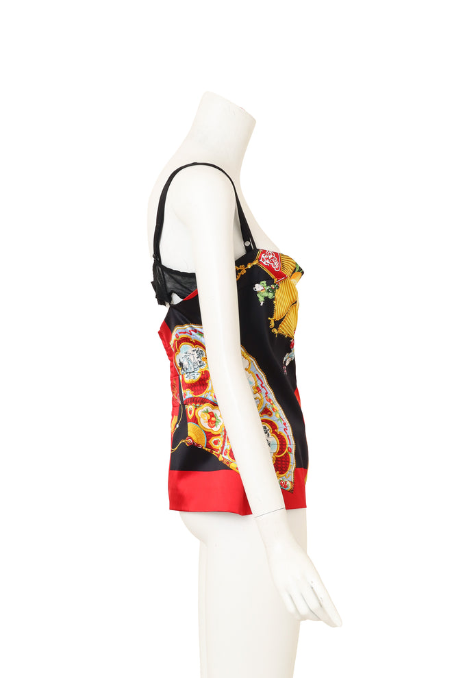 Vintage Lantern Bustier Top by Dolce & Gabbana on mannequin side @ Recess LA