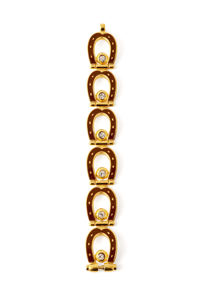 enameled horseshoe bracelet straight open @ Recess LA