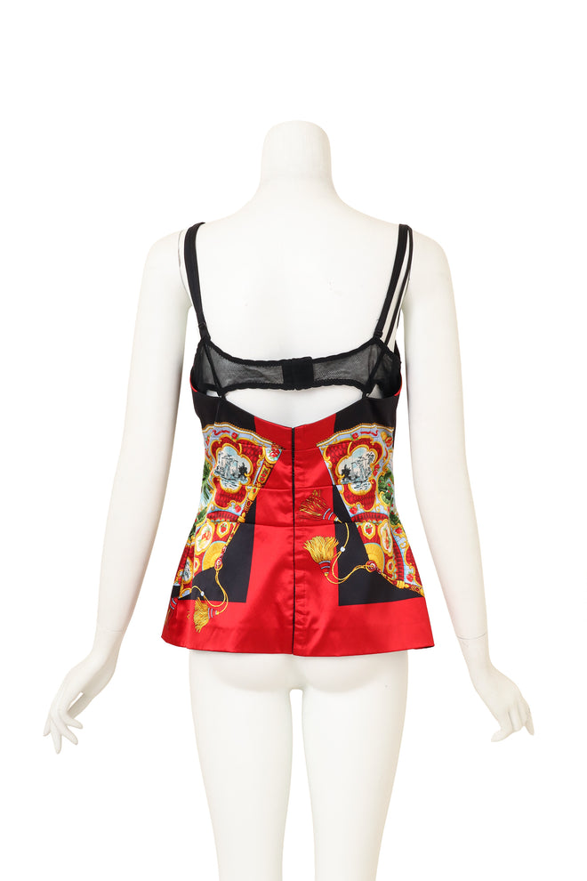 Vintage Lantern Bustier Top by Dolce & Gabbana on mannequin back @ Recess LA