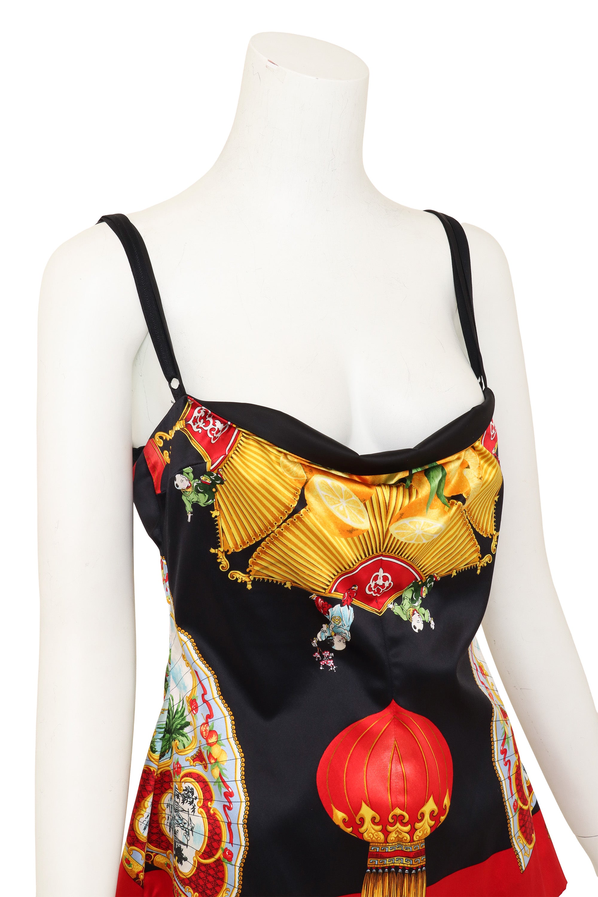 Vintage Lantern Bustier Top by Dolce & Gabbana on mannequin close @ Recess LA