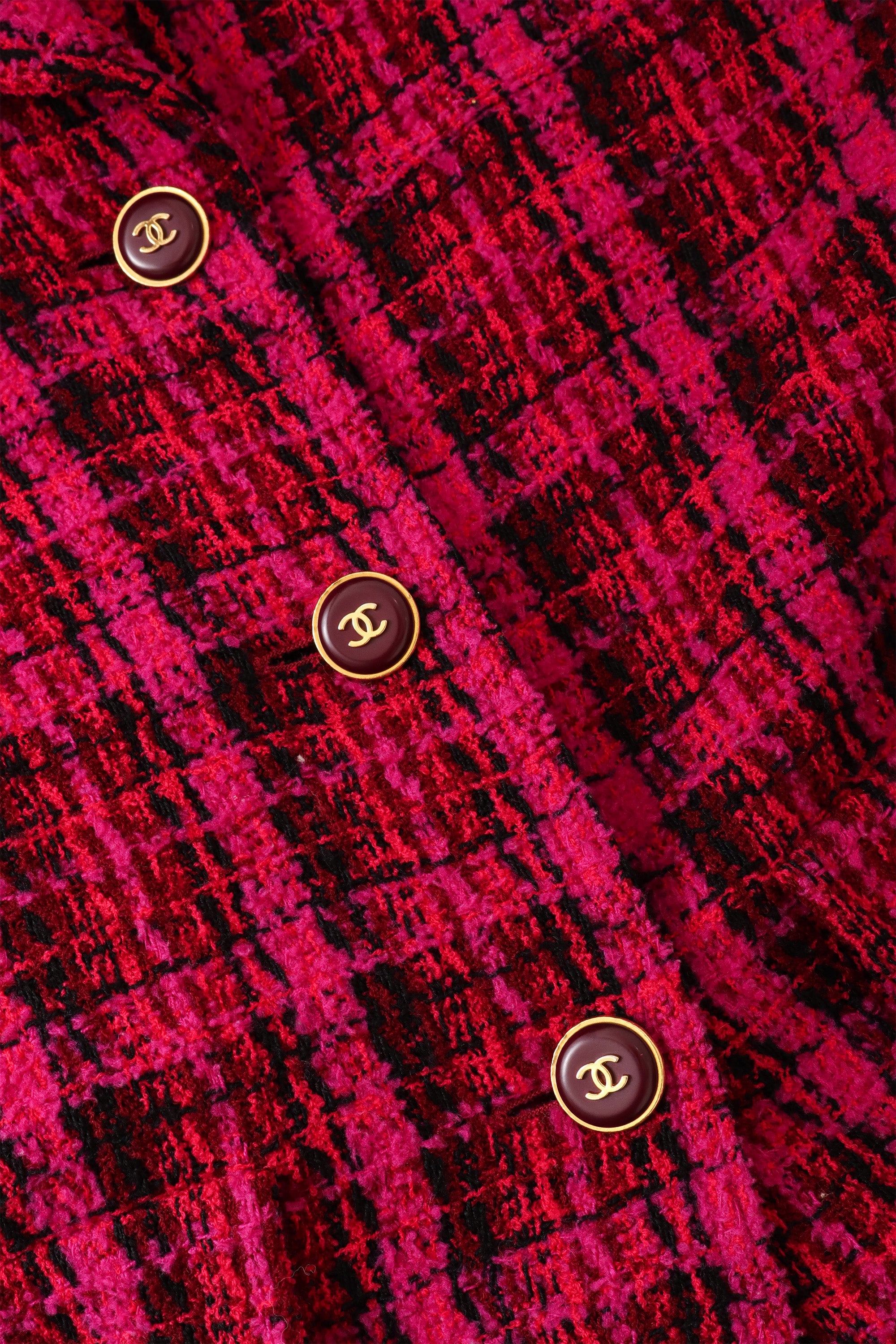 belted jacket by Chanel buttons @ Recess LA