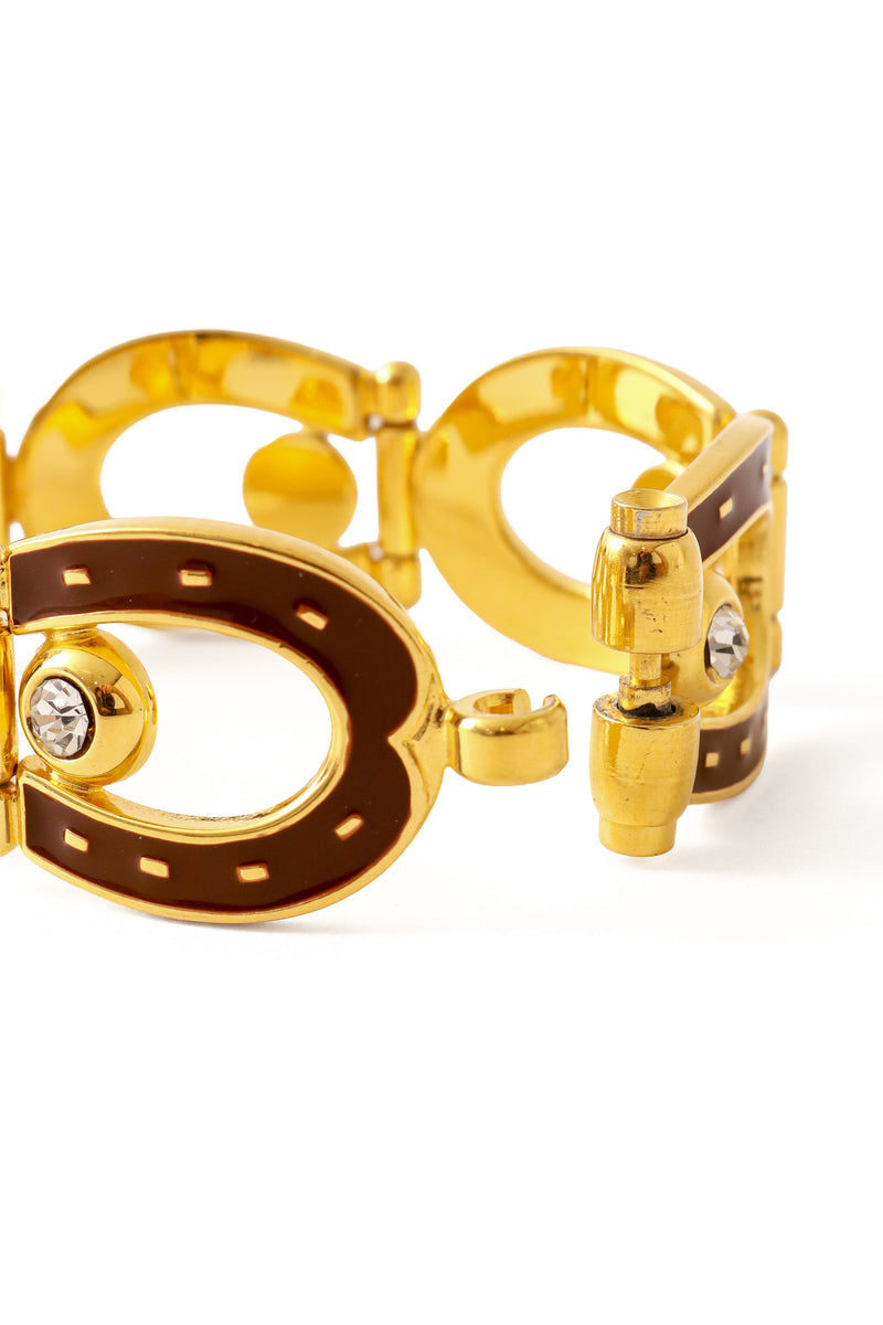 enameled horseshoe bracelet clasp @ Recess LA