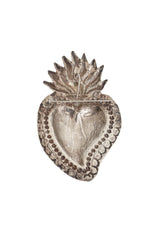 Vintage Sterling Sacred Heart Brooch back @ Recess LA