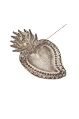 Vintage Sterling Sacred Heart Brooch pin back open @ Recess LA