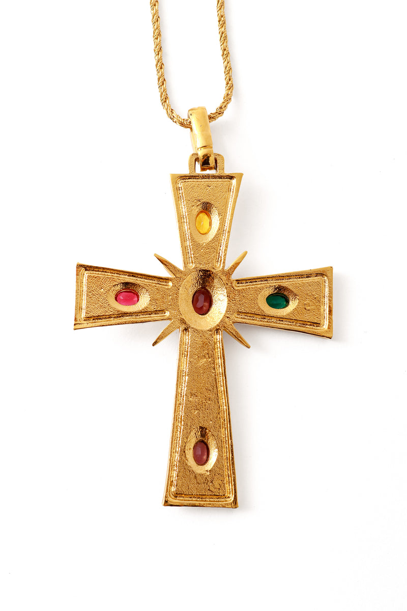 Byzantine Cross Necklace by Nina Ricci back of pendant @ Recess LA