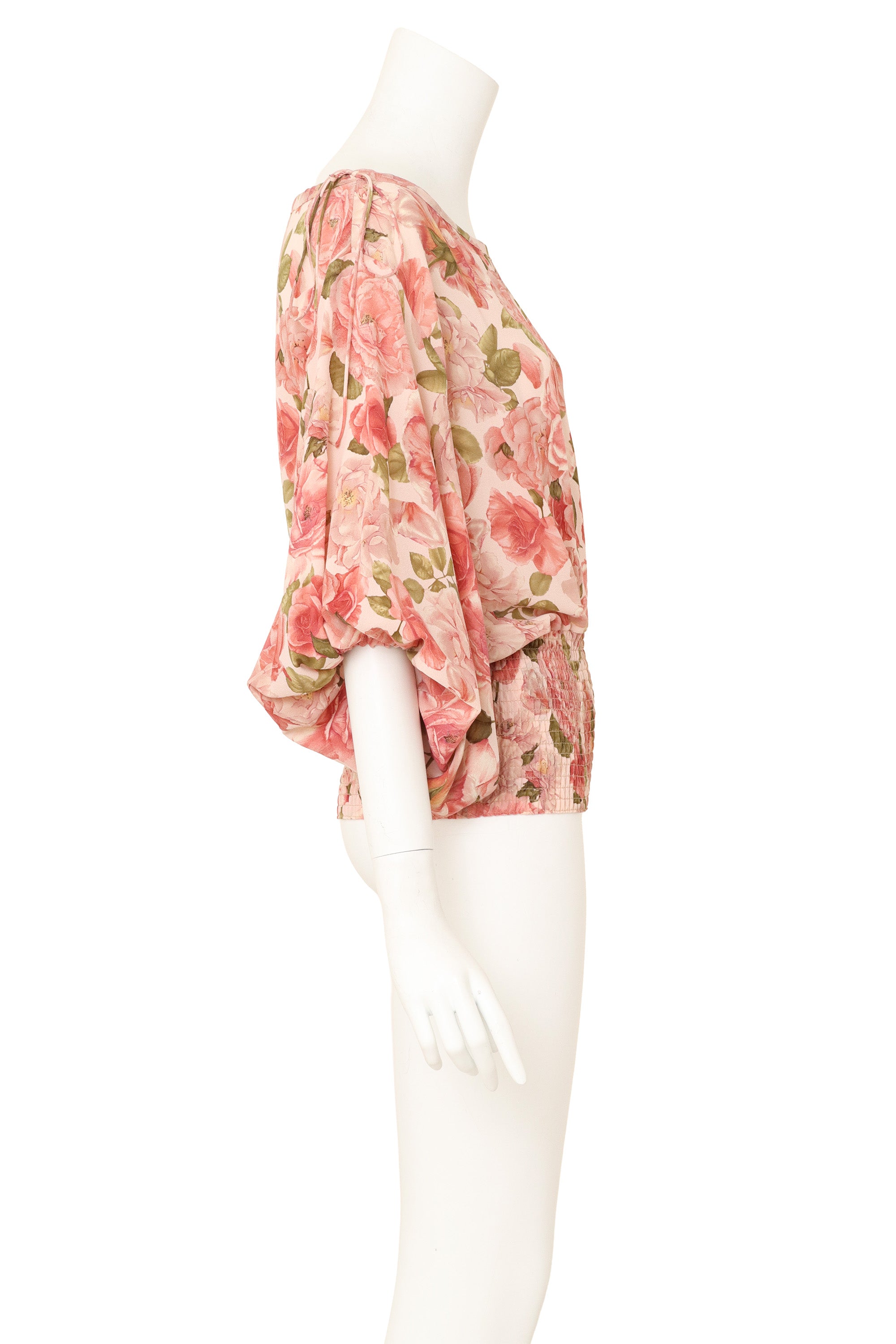 smocked floral top by Dolce & Gabbana on mannequin side @ Recess LA
